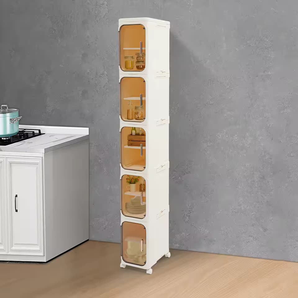 Organizador de baño estrecho de 5 niveles | Con ruedas | Envío gratis | 2 links en descripción