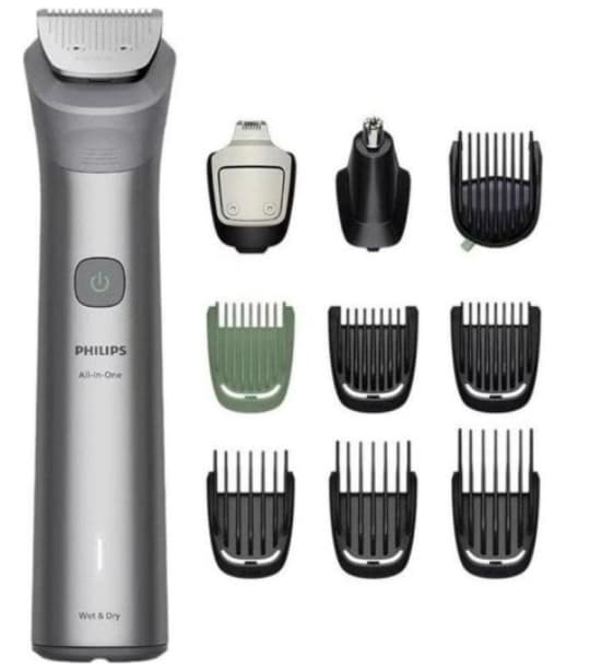 Recortadora Philips MG5921/15 Series 5000 10 en 1 Wet&Dry, cuchillas autoafilables. Para barba, cuerpo y pelo