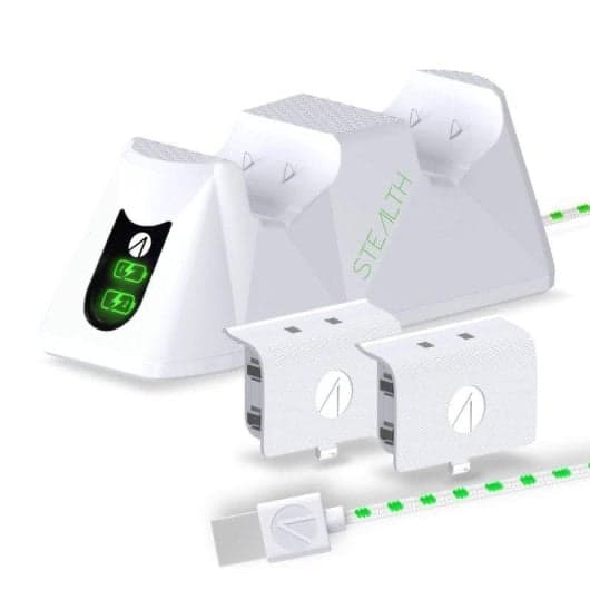 Carga Mandos Xbox Series S/X Blanco Soporte de Carga Stealth Gaming SX-C100X