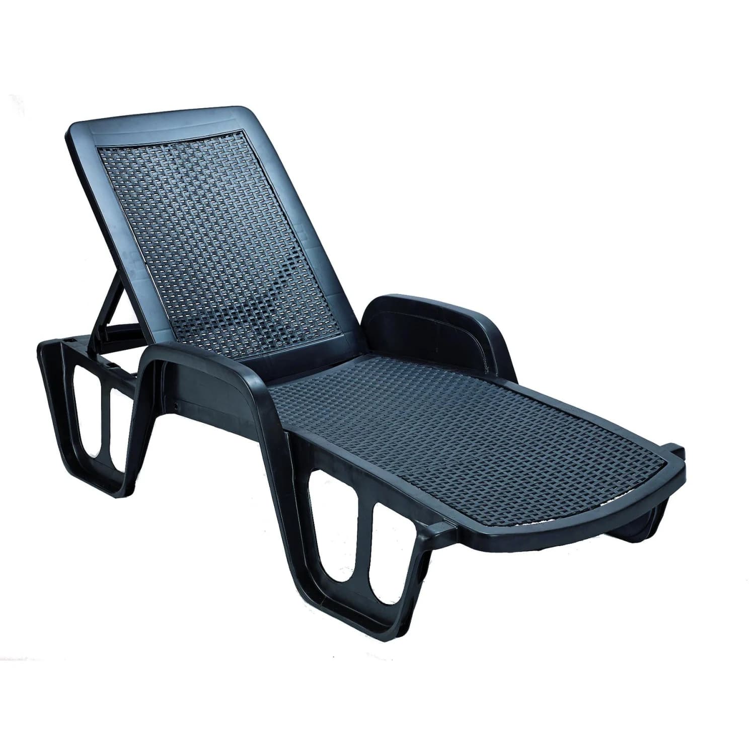 Tumbona de Jardín Apilable Rattan - Antracita