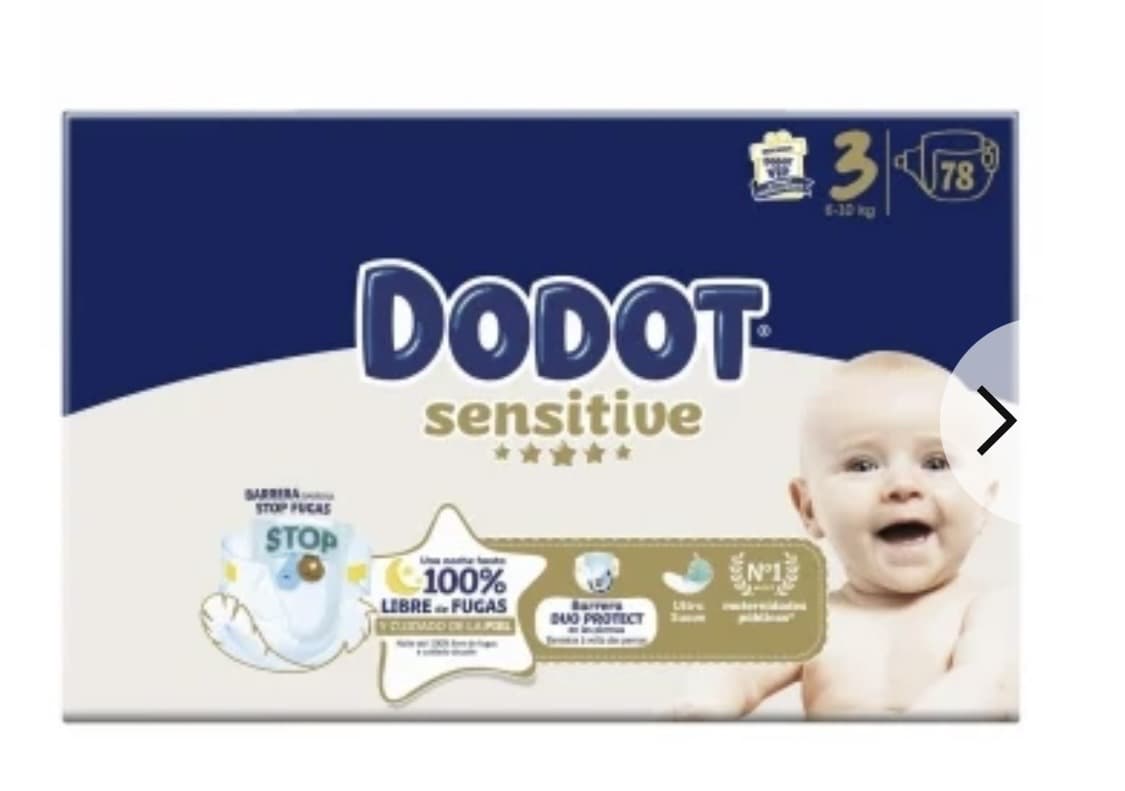 2x1 Pañales Dodot Sensitive T3 (6-10 kg) 0.21€ el pañal (Paga 66.20€ y acumula 33.10€ en tu cheque ahorro)