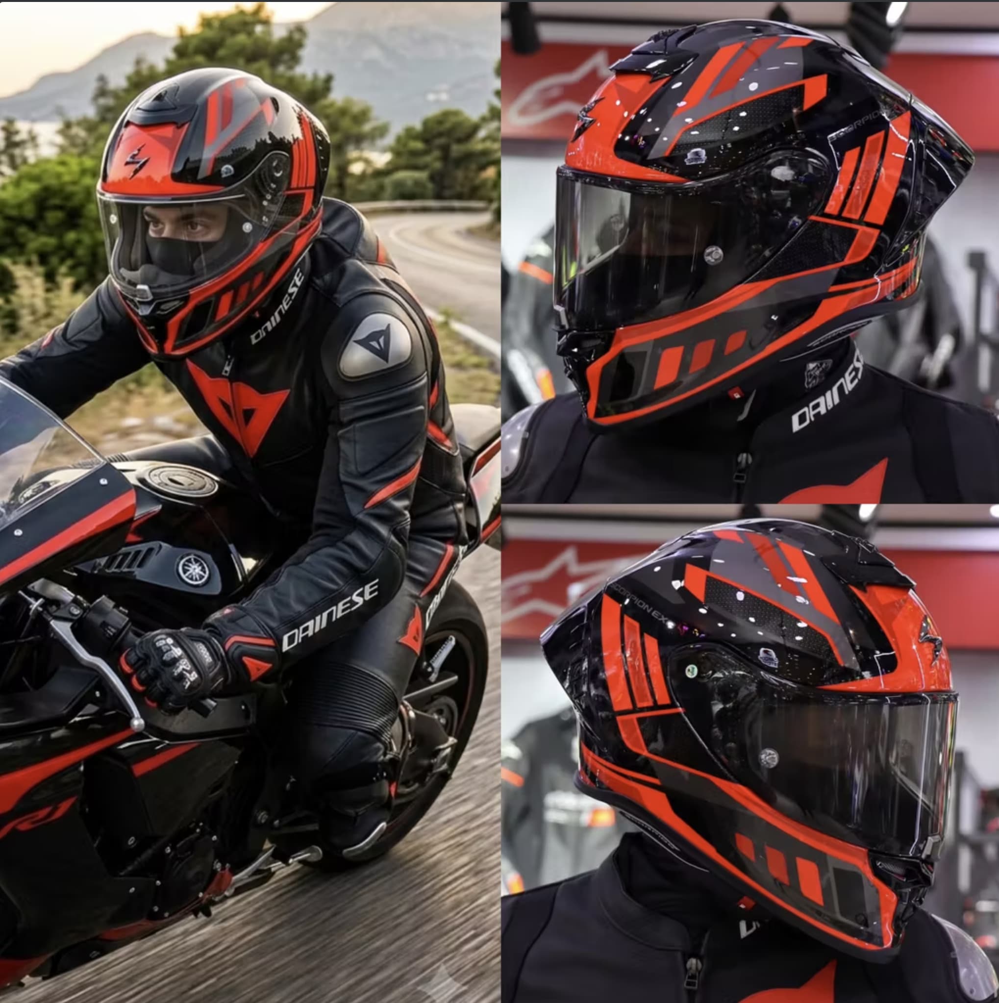 Casco de moto SCORPION EXO R1 EVO II "Air Vital" | FIBRA | ECE22.06 | 2 pantallas + PinLock | Tallas de XS a L