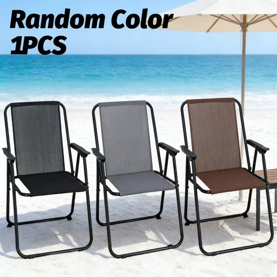 Silla de Playa Plegable Ligera de Color Aleatorio, Impermeables y Portátiles, 51x47x75.5cm