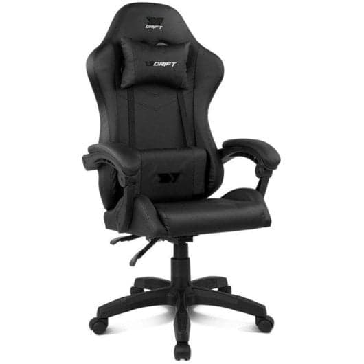 Silla Drift DR35 Diseño Exclusivo Gaming Negra respaldo reclinable cojines lumbar y cervical