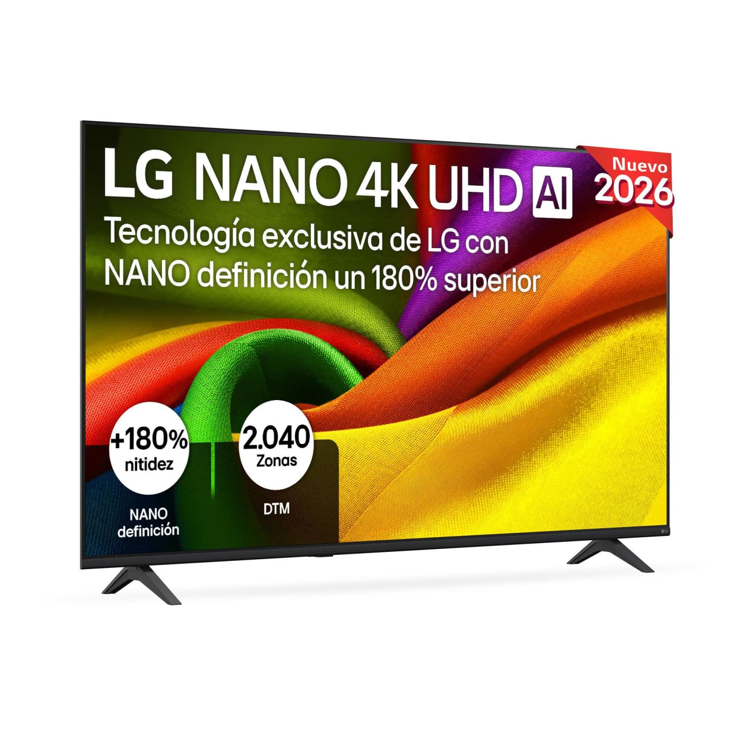 Smart TV NanoCell 65" (165,1 cm) LG 65NU8E0B3LA con IA, 4K UHD, 60 Hz, Procesador Inteligente a7 AI Processor 4K Gen9, AI Sound Pro