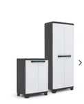 Pack Armario Alto 68x39x173 cm + Bajo 68x39x90 cm Keter Linear