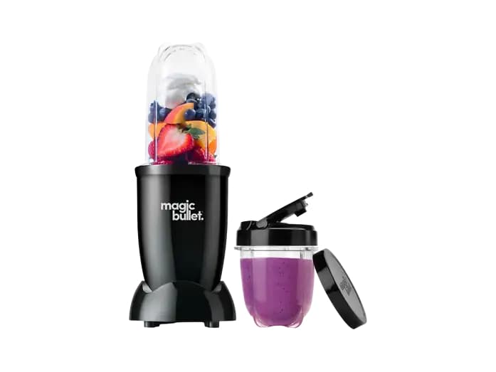 Batidora de vaso - Magic Bullet 200W, Batidora personal, Tritán, Sin BPA, 6 Piezas, 0.550 l o 0.355 l, Negro
