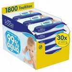 1800 TOALLITAS Dodot 99% Aqua Toallitas Para Bebé 30 Paquetes De 60 Unidades = 1800 Toallitas. 0'02€/UD