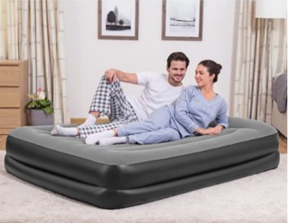 Cama Hinchable Bestway Tritech Doble 203x152x46 Cm Soporta Hasta 300 Kg Inflado En 4 Minutos Almohada Incorporada