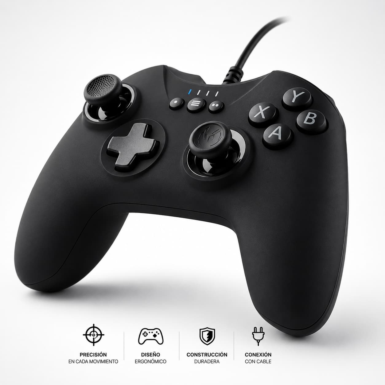 Nacon GC-100 Mando para PC con Cable USB – Doble Vibración, Joysticks Analógicos y Diseño Ergonómico, Negro
