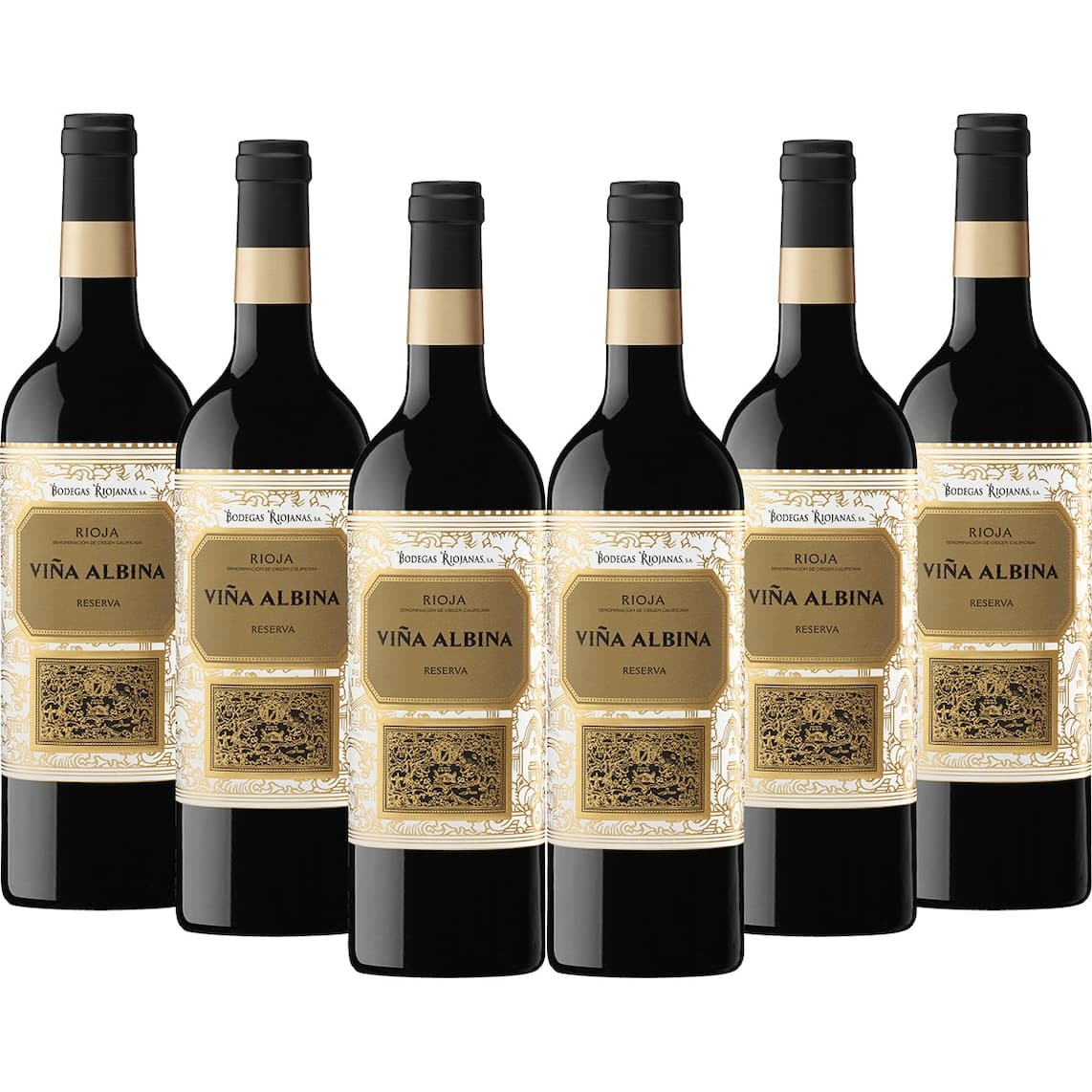 Viña Albina Vino Tinto Reserva DOCa Rioja, caja 6 (Cupón de 9€ próximas compras en vinos y licores)
