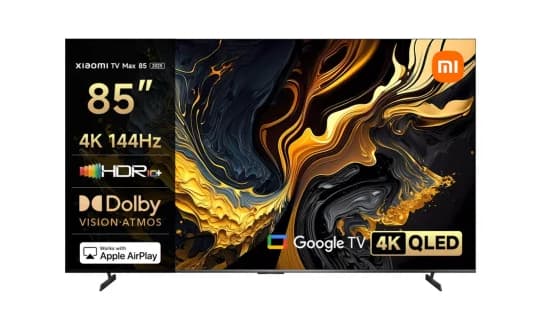 Xiaomi TV Max 85" (L85MA-MAXEU) (Smart TV colosal de 215,9 cm con tecnología QLED, tasa de refresco ultra fluida de 144 Hz, Dolby Atmos)