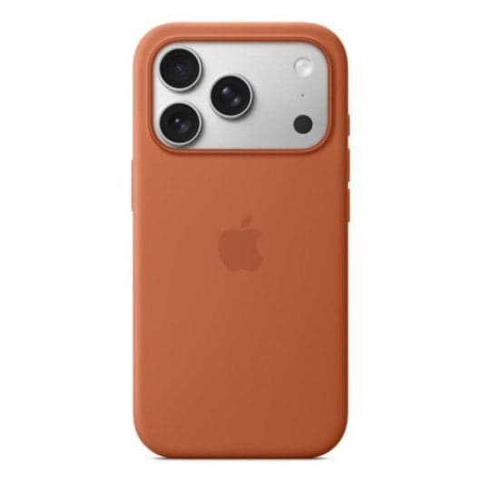 Funda de silicona con MagSafe para iPhone 17 Pro - Terracota y iPhone 17 color Neon y Azul y iPhone Air - Traslucida