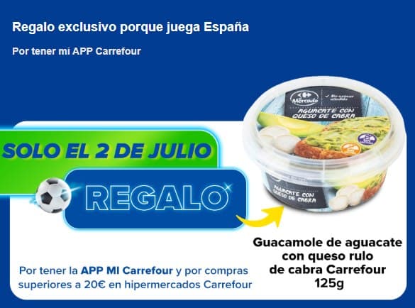 Guacamole GRATIS en Carrefour (compra de 20€) ¡Solo el 2 de julio!