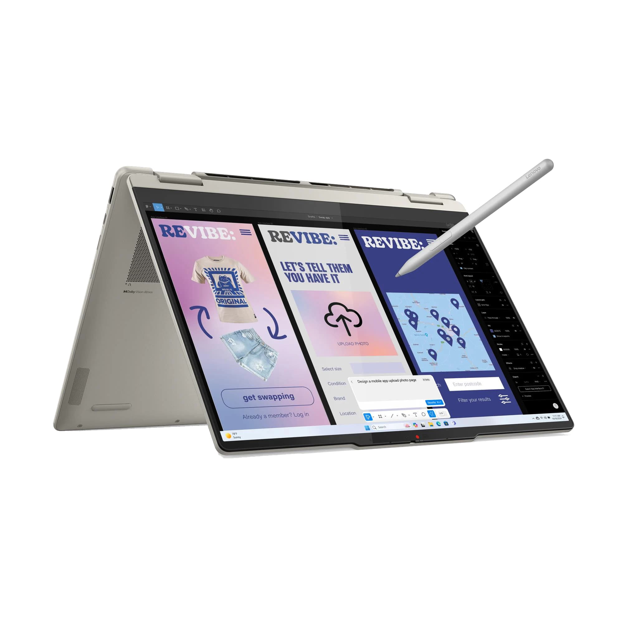 Convertible 2 en 1 - Lenovo Yoga 7 2in1 14ILL10 Copilot+ PC, 14" OLED, Intel Core Ultra 7 258V, 47 TOPS, 32GB RAM, 1TB, W11H, Lápiz,