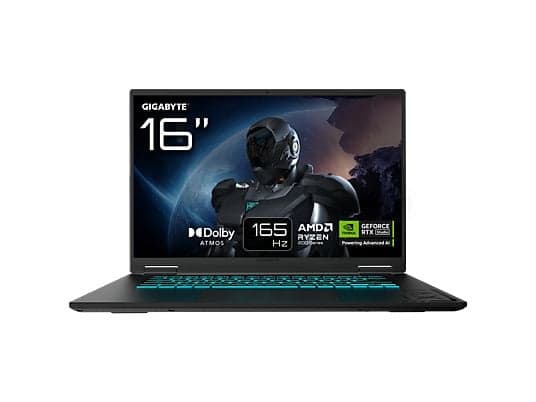 Portátil gaming - Gigabyte A16 3WH, 16" Full-HD, AMD Ryzen 7 260, 32 GB RAM, 1 TB SSD, GeForce RTX 5070, Sin sistema operativo