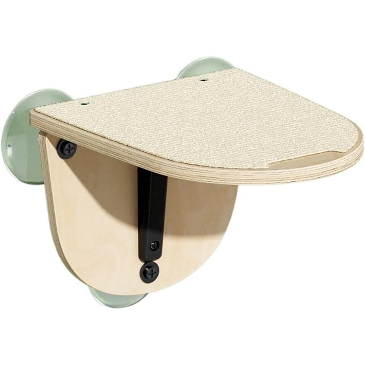 Plataforma de Madera para Gatos con Rascador, Hamaca de Ventana y Torre Elevada con Ventosas Fuertes