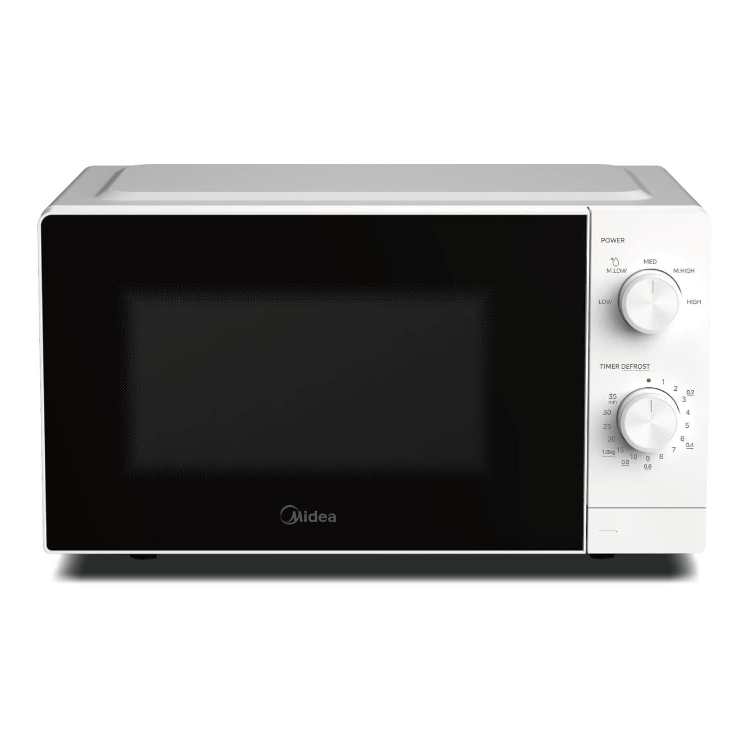 Microondas Midea MMO-MM20MZ, 700 W, 20 L, 5 Niveles de Potencia - Blanco