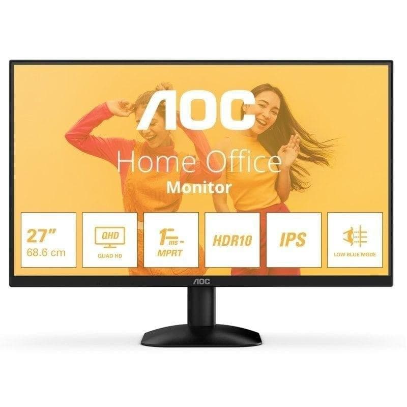 Monitor AOC Q27B35E 27" (Panel IPS, resolución QHD 2K 2560x1440, soporte HDR10, Low Blue Light, marcos ultrafinos, en PcComponentes)