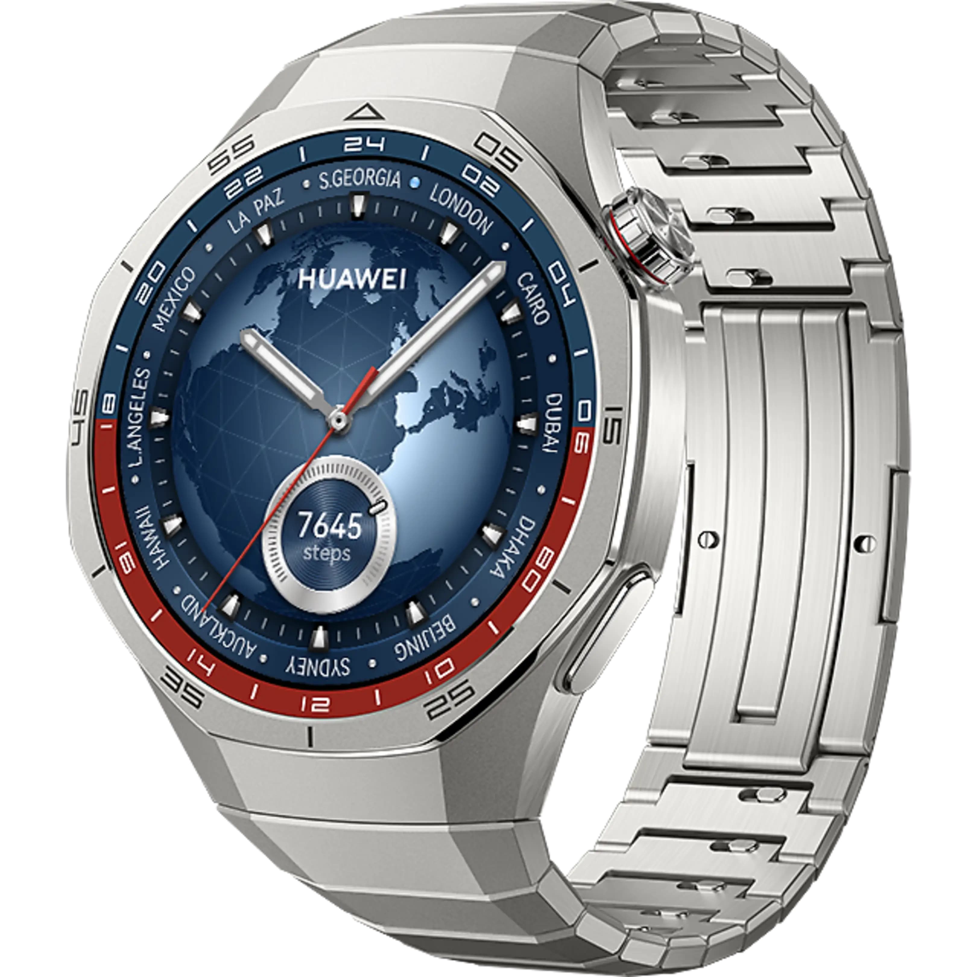 Smartwatch - Huawei Watch GT5 Pro 46mm, Llamadas BT, Respuesta con Teclado, 14 días batería, Compatible iOS/Android, Correa Titanio