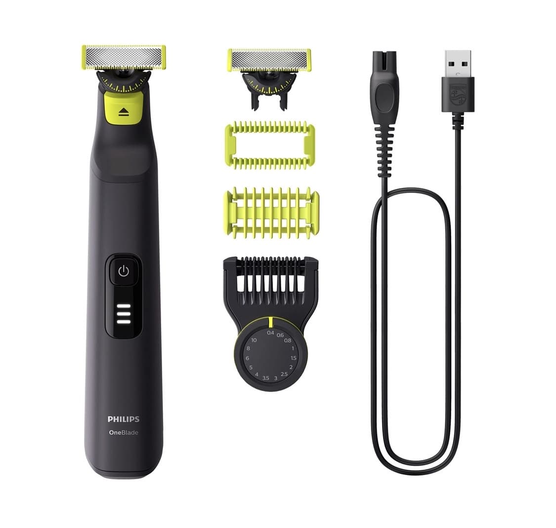 Afeitadora Philips OneBlade Pro QP6542/15 (Cuchilla 360, 14 longitudes, cara y cuerpo, 90 min)