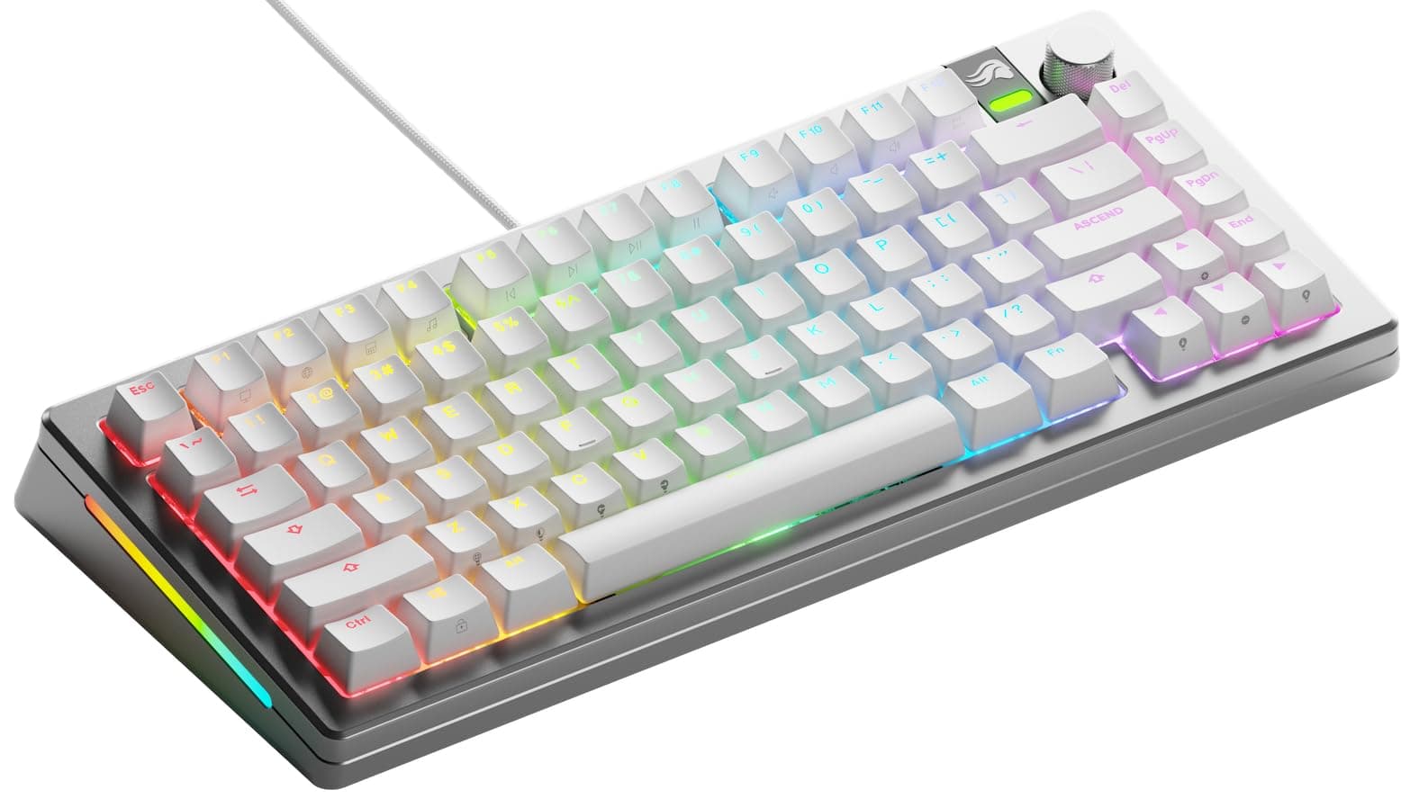 Teclado Mecánico Custom 75% Glorious GMMK 3 Pro - Hot-Swap, Chasis Aluminio CNC, Rueda Giratoria, QMK/VIA (US)