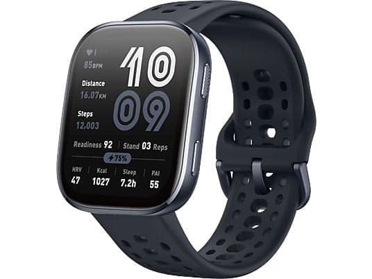 Smartwatch - Amazfit Bip 6, 22mm, Pantalla AMOLED de 1.97", 5 ATM, 14 días Autonomía, Negro