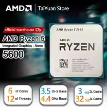 CPU AMD Ryzen 5 5600 3.5 GHz 6 núcleos / 12 hilos AM4 sin ventilador