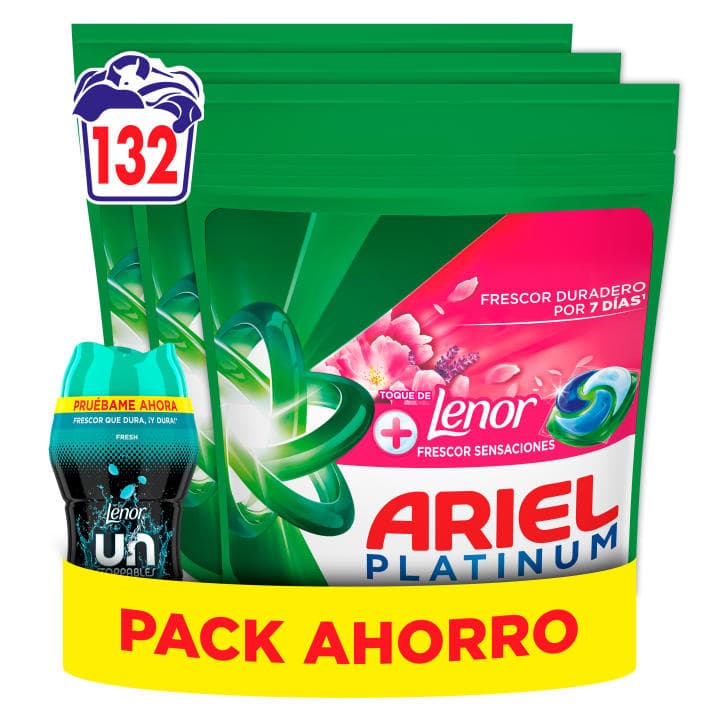 ARIEL Pods Sensaciones 132 Lavados + Perlas 150 gr