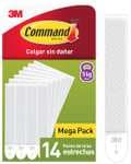 Command Tiras Adhesivas para Colgar Cuadros con Marco Estrecho, 14 Pares (28 Tiras Blancas Estrechas) – Para Colgar sin Agujeros ni Taladro
