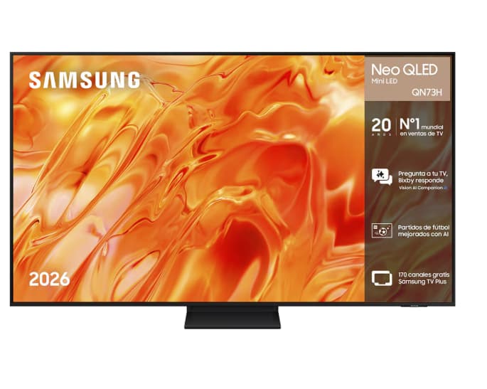 TV Neo QLED Mini LED 163cm (65") Samsung TQ65QN73HAUXXC 4K Smart TV con Vision AI Football Mode - Negro