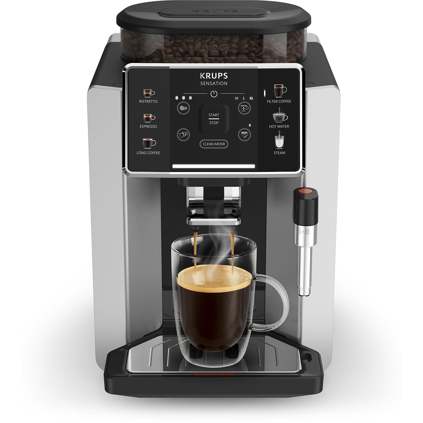 Cafetera superautomática Krups Sensation C90 EA910E10 | 1450 W | 15 bar | 1.7 L | 6 programas | Precio Mi MediaMarkt
