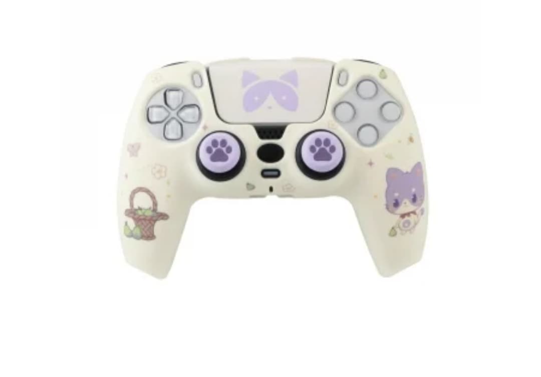 Carcasa Rígida + Grips + Pegatina FR TEC Tanooki Maneki para Mando PS5