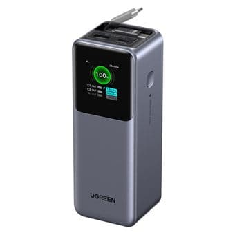 Powerbank Ugreen PB726 USB-C 20000mAh con cable retráctil Potencia de salida total hasta 165W