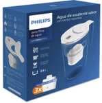 Pack Jarra de Agua con Filtro PHILIPS 2,6l con 3 Filtros Micro X Clean