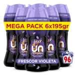 LENOR UNstoppables Perlas de Perfume para la Ropa, 96 Lavados (6 x 195g), Suavizante con Fragancia Violeta Fresca, Potenciador de Frescor