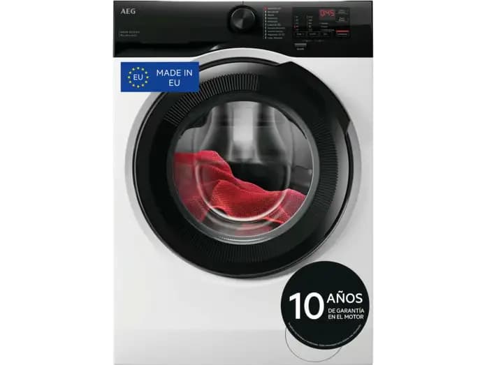 Lavadora carga frontal - AEG LFE6D94O4B, 9 kg, 1400 rpm, 10 programas, IA Wash Assist, Cajón largo