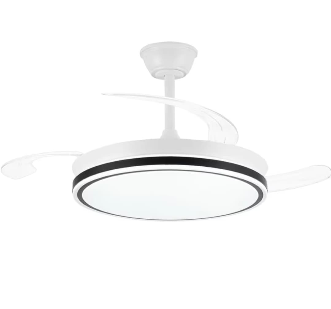 Ventilador de Techo con Luz LED 72W – Motor DC Silencioso – Aspas Retráctiles – 6 Velocidades, Luz Cálida, Día y Fría (3000K-4000K-6000K)