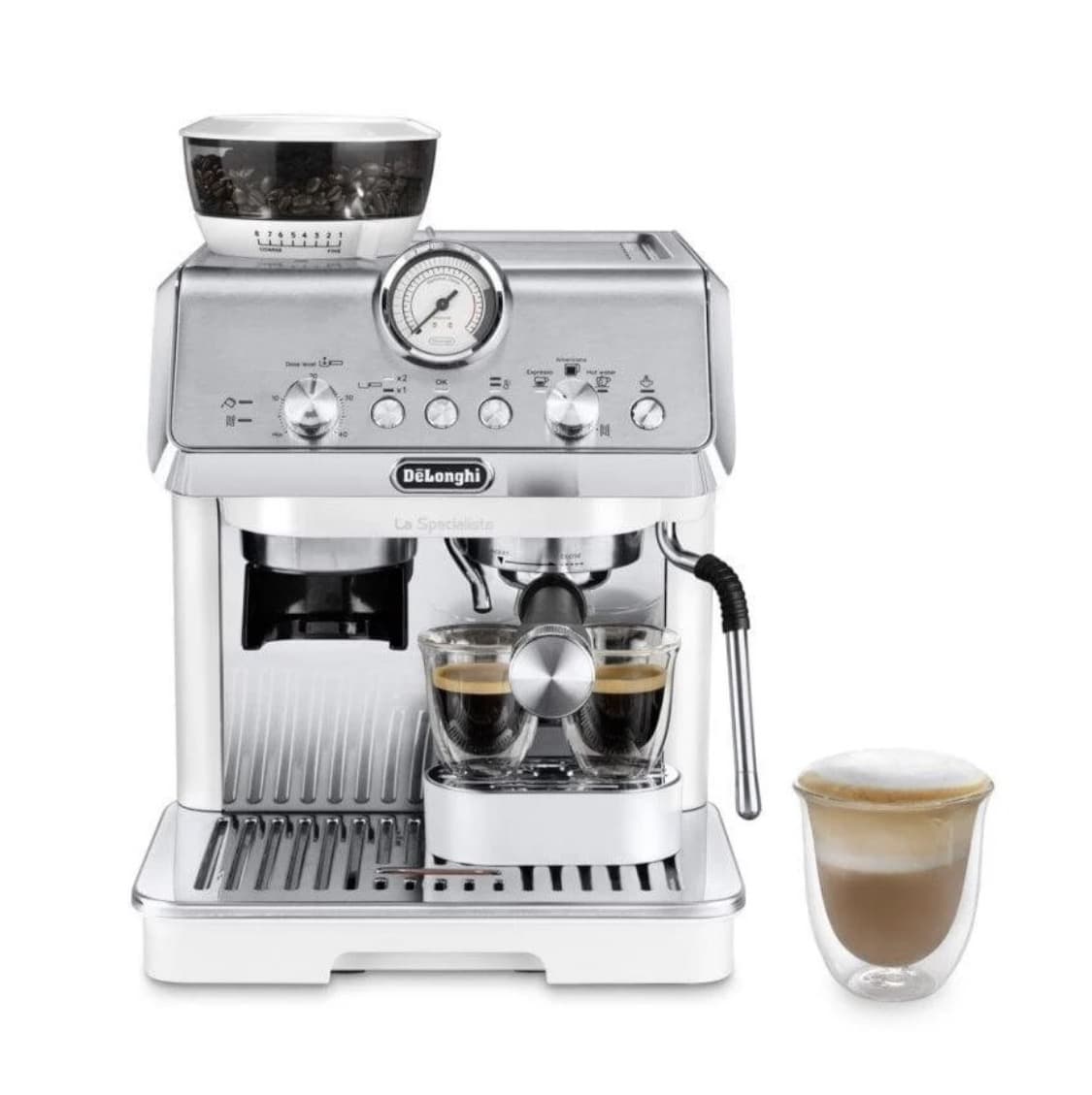DeLonghi La Specialista Arte EC9155.W Cafetera Espresso con Molinillo 15 Bares Acero Inoxidable