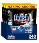 Finish Powerball Ultimate, 160 | 240 Pastillas Lavavajillas, Aroma Regular, Limpieza y Brillo Profundos