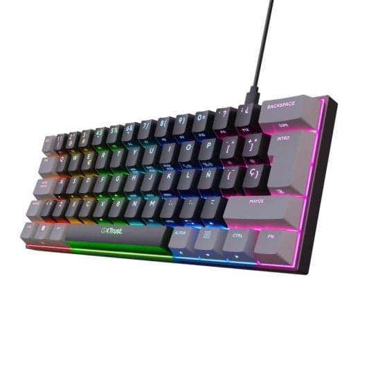 Trust GXT 867 Acira 60 Teclado Gaming Mecánico 60% RGB Switch Outemu Red Negro