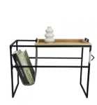 Mesas Mesa Auxiliar Desmontable de Bambú y Hierro 45x28x67,5 cm CARREFOUR HOME