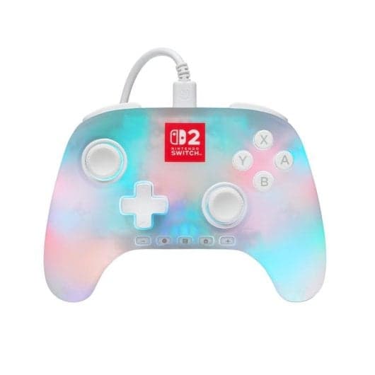 Mando PowerA Advantage con cable para Nintendo Switch 2 Blanco Lumectra