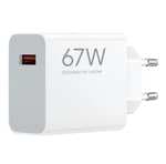 Xiaomi Adaptador de Corriente de Carga Rápida HyperCharge 67W USB-A Blanco