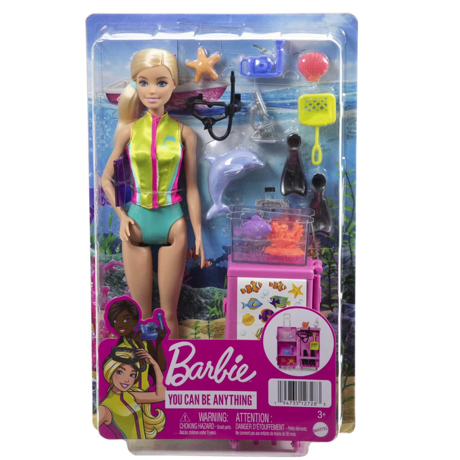 Barbie Tú Puedes Ser Bióloga Marina Muñeca Rubia +3 años