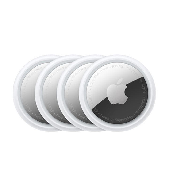 Apple AirTag, Rastreador inteligente, Paquete de 4, Compatible con iPhone o iPad, IP67 Resistencia a salpicaduras, agua y polvo, Blanco