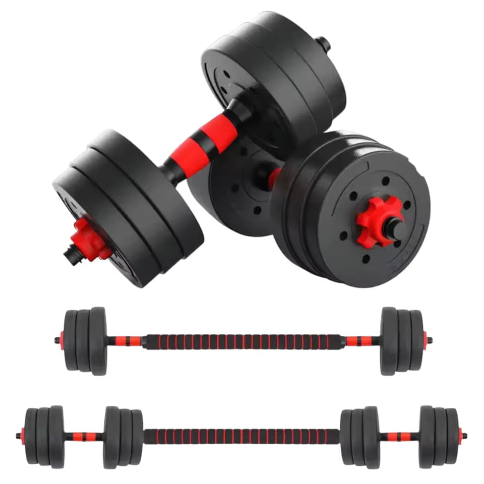 Juego De Mancuernas Ajustables 2 en 1,con barras,Multifución 10KG-15KG-20KG (Desde España)