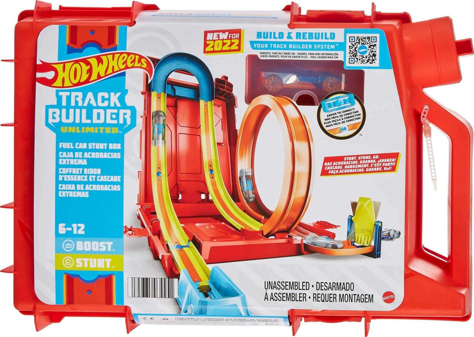 Hot Wheels Unlimited Fuel Can Stunt Box Playset y Coche