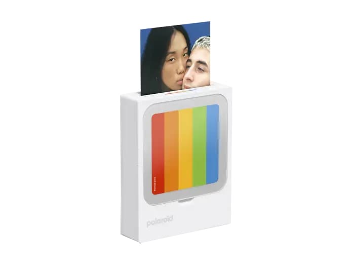 Impresora Fotográfica Portátil Polaroid Hi-Print 3x3 + Pack 60 Hojas Adhesivas - Sublimación Térmica, Bluetooth, USB-C, Blanco