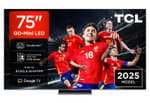 TCL 75C8K Televisor 75 Pulgadas QD-Mini LED 4K Smart TV, 4500 nits HDR Premium, 144Hz, ZeroBorder, Bang & Olufsen, Dolby Vision IQ y Atmos,